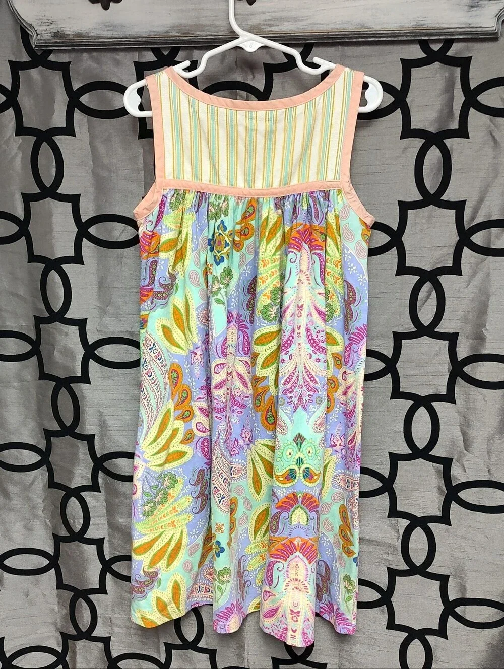 Matilda Jane 435 Dress Stripes & Floral Kids Size 8